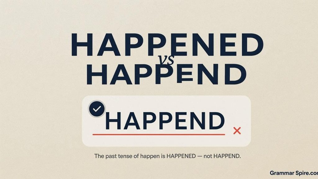 Is Happened Correct Spelling?