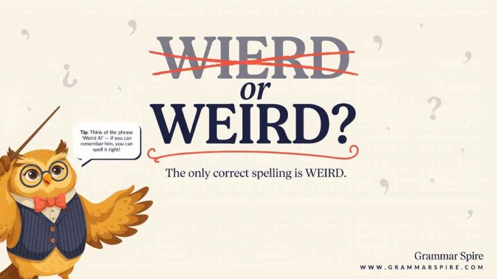 Wierd or Weird Which Spelling Is Correct?