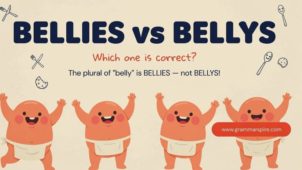 How Do You Spell the Plural of “Belly”?