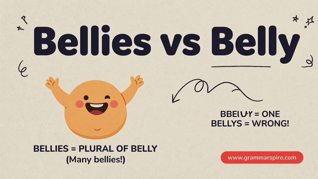 Bellies vs bellys Singular and Plural