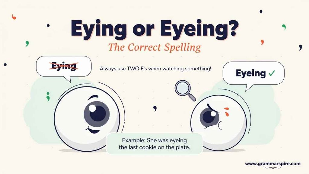 Eyeing vs Eying What Is the Difference?