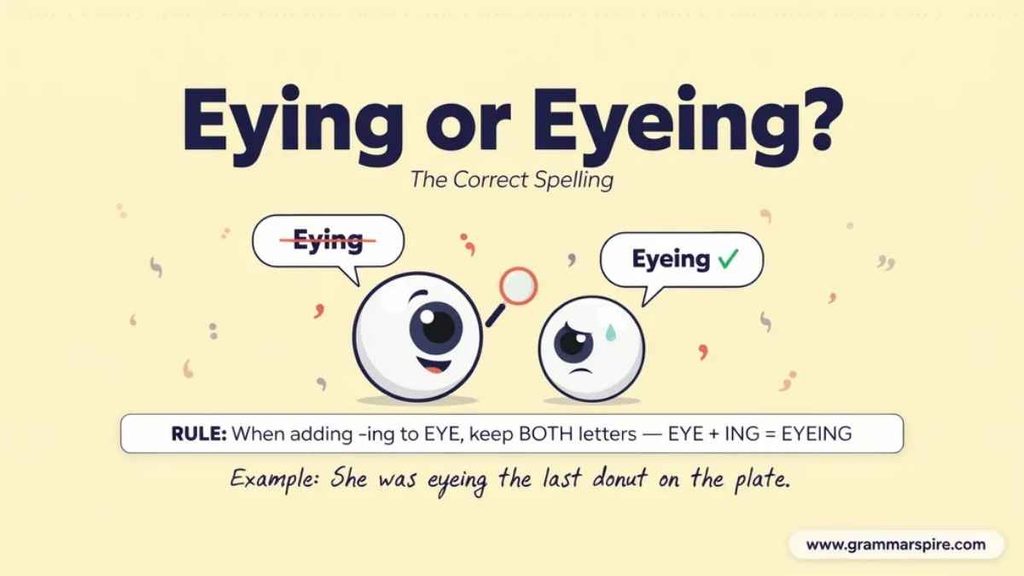 Eyeing in a Sentence