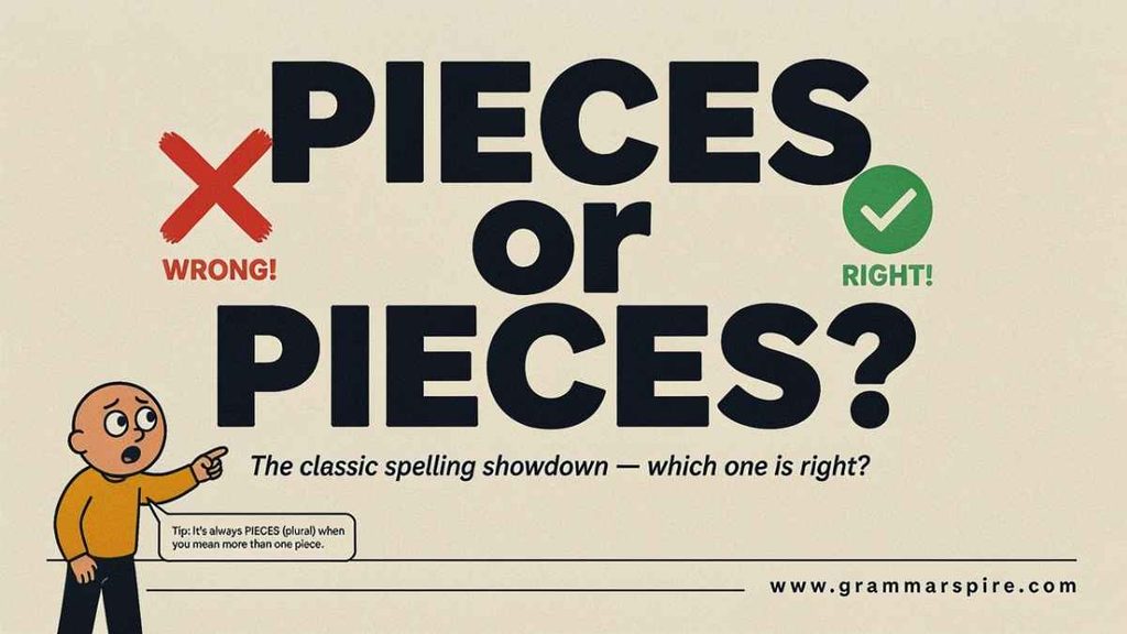 Peices or Pieces Which Spelling Is Correct?