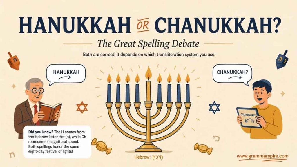 Hanukkah vs Chanukah Pronunciation