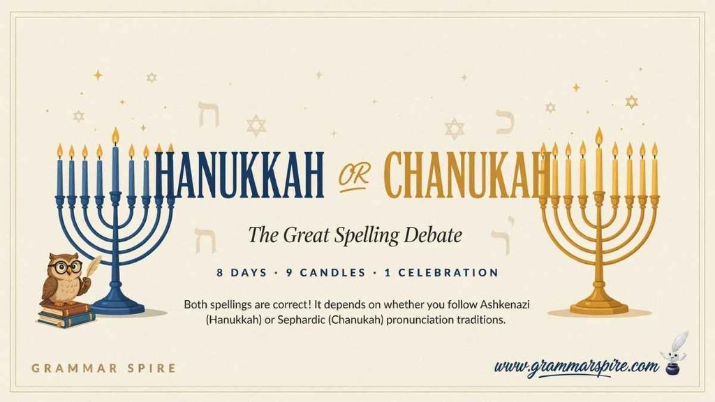 Why Is Chanukah Also Spelled Hanukkah?