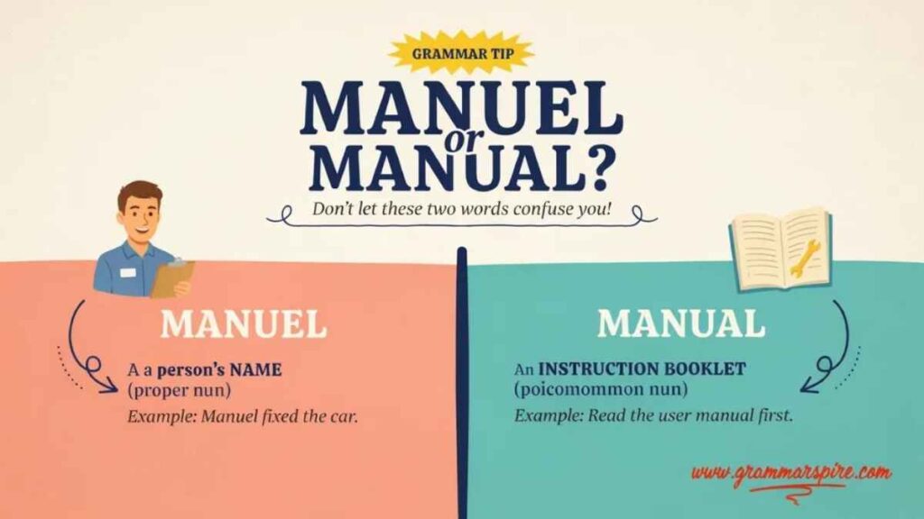 Manuel or Manual Which spelling is correct?