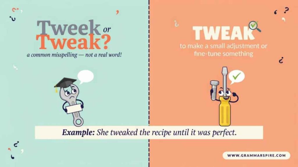 Tweek or Tweak Which Spelling Is Correct?