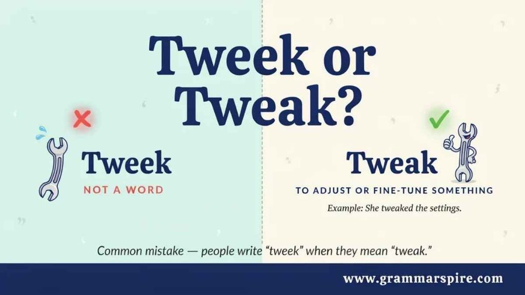 What Is the Difference Between Tweek and Tweak?
