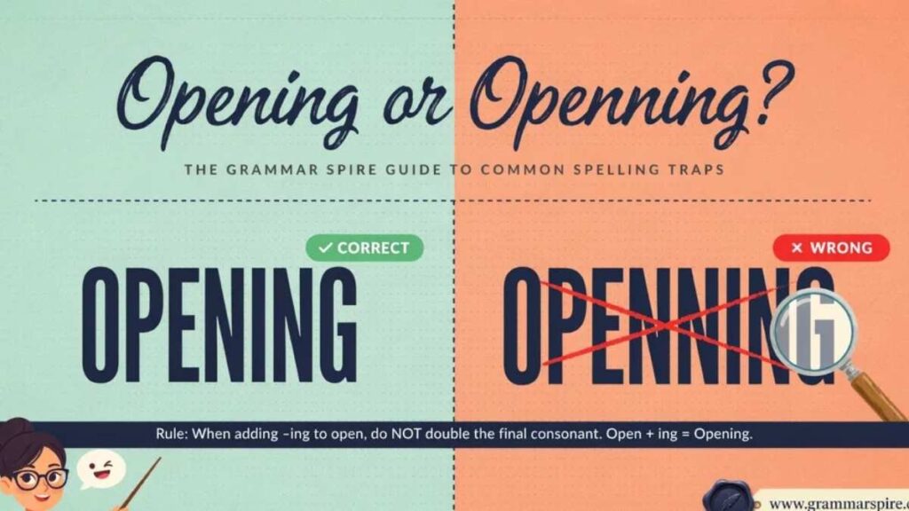 Opening or Openning Which one is correct?
