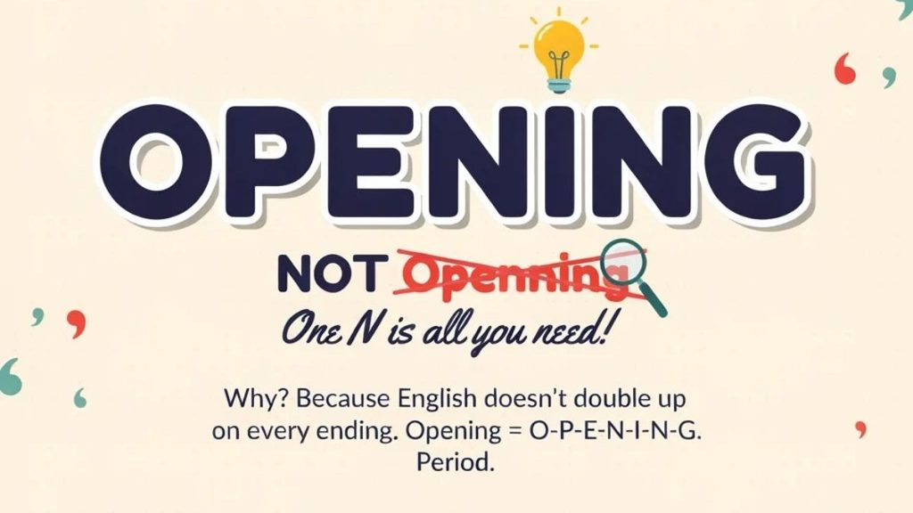 Opening or Openning A Quick Comparison