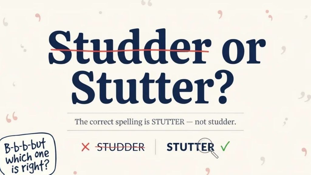 Common Mistakes with Studder and Stutter