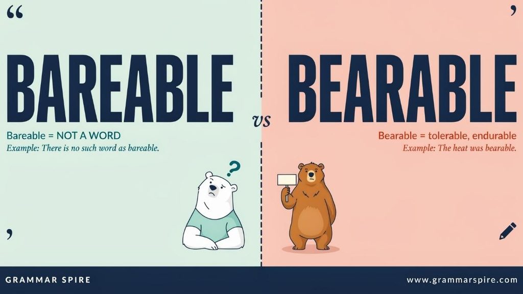 Is Bearable a Word?