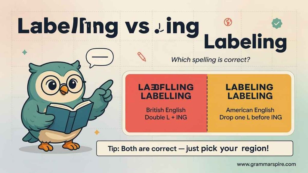 Labelling or Labeling British English vs American English