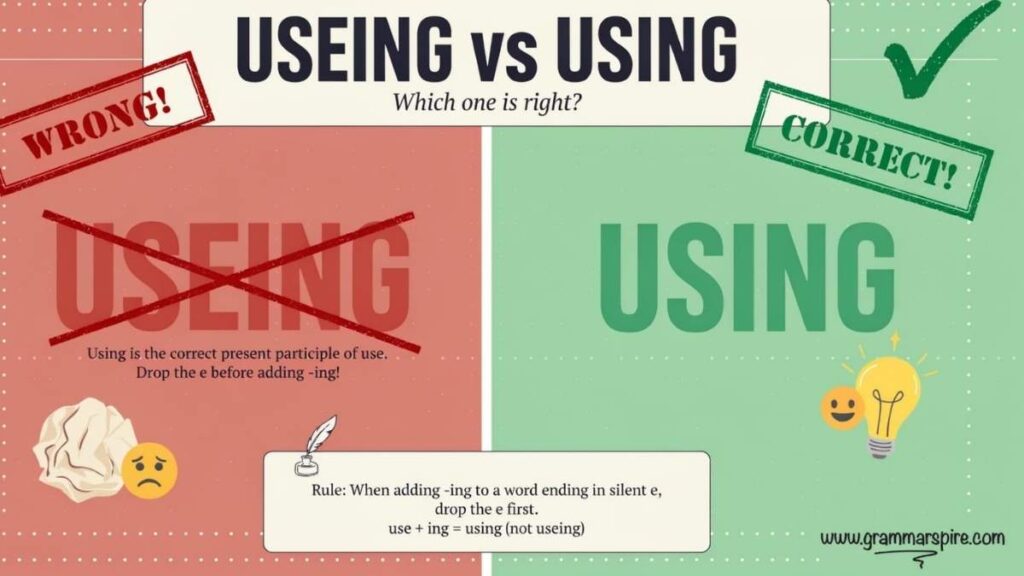 Useing or Using Which spelling Is Correct?
