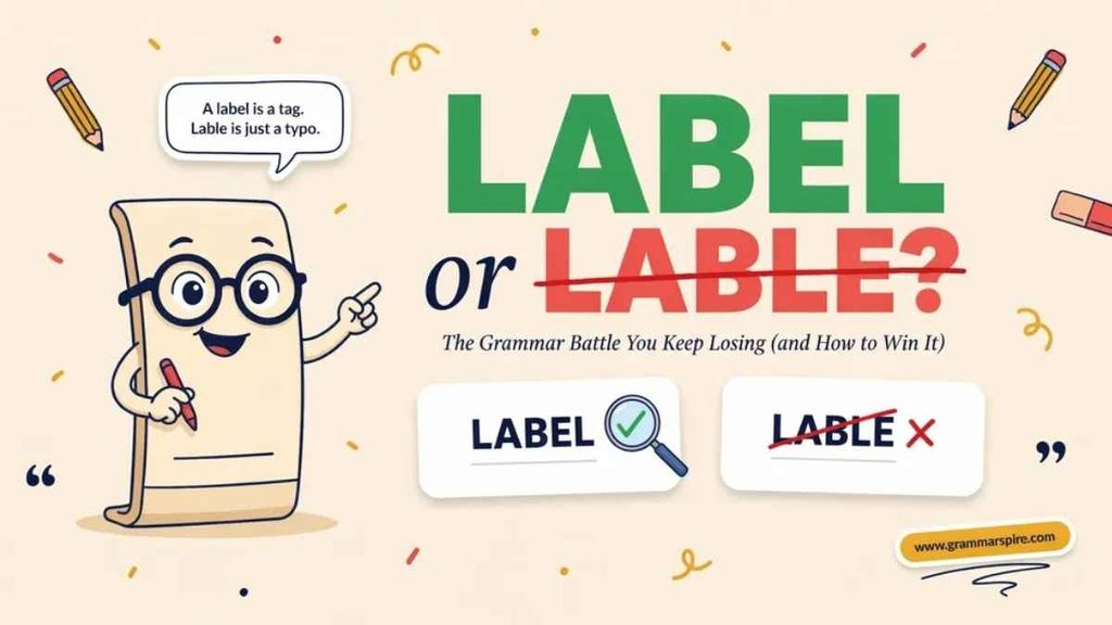 Label vs Lable The Correct Spelling