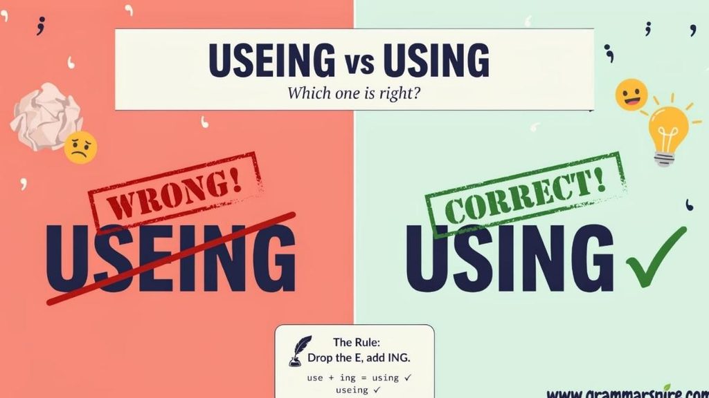 Useing vs Using Spelling Rule Explained