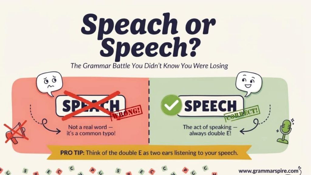 Speach or Speech What one is Correct?