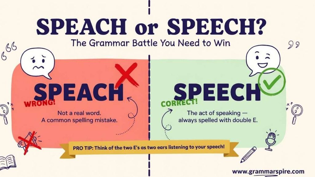Speach or Speech Correct Spelling