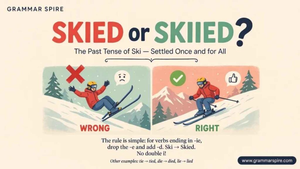 Skied or Skiied Which Spelling Is Correct?