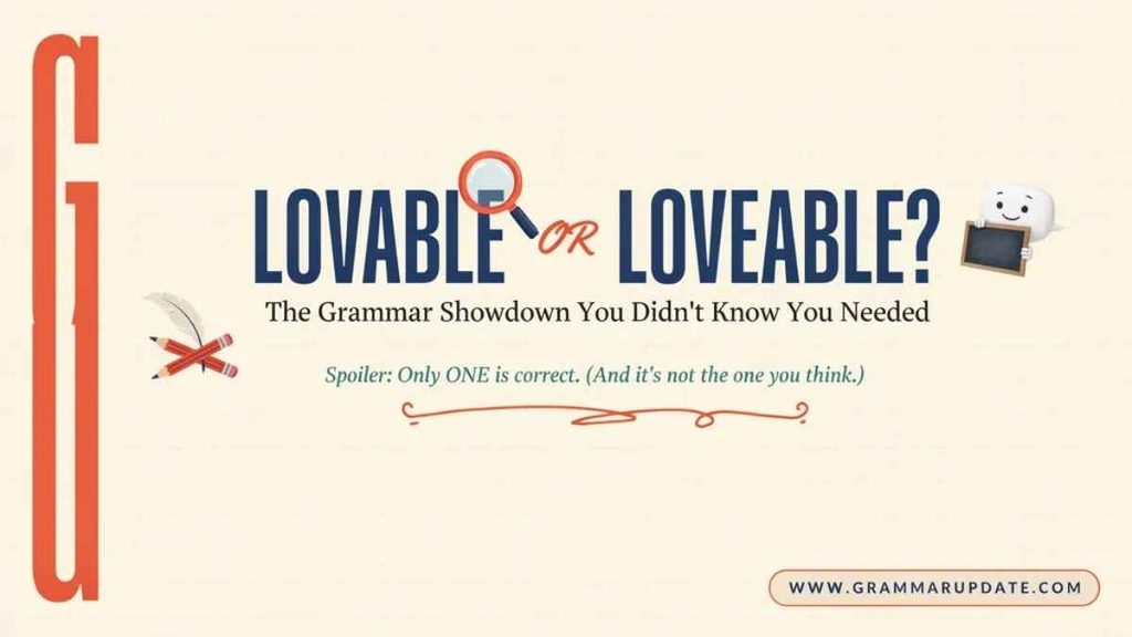 Lovable or Loveable in Sentences
