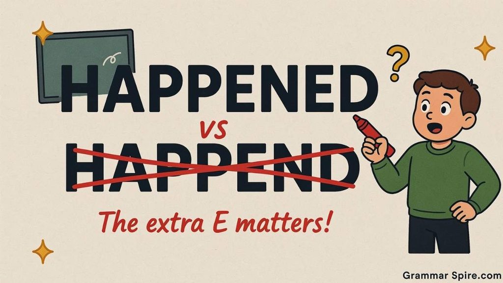 Happened Spelling How Do You Spell Happened?