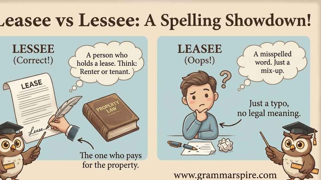 Leasee vs Lessee Spelling Why Is Lessee Correct?