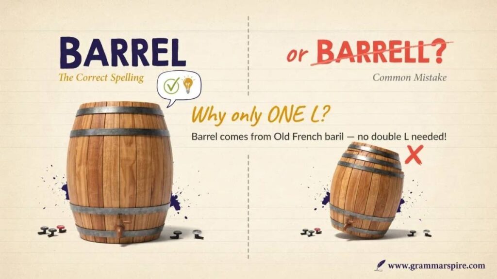 Barrel or Barrell Which Spelling Is Correct?