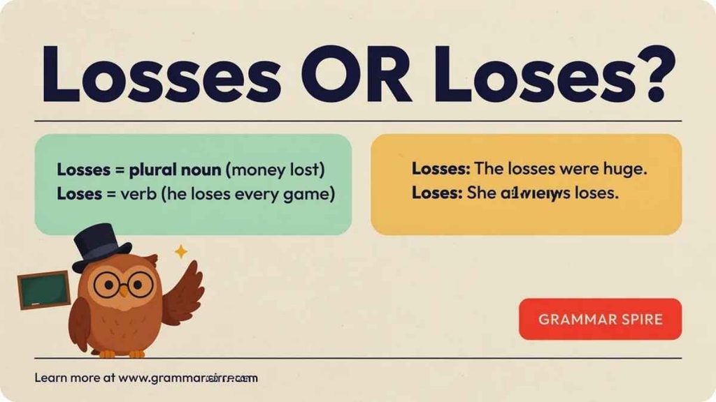 Losses vs Loses The Key Difference
