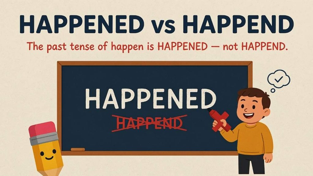 Happened Past Tense What Is the Past Tense of Happen?