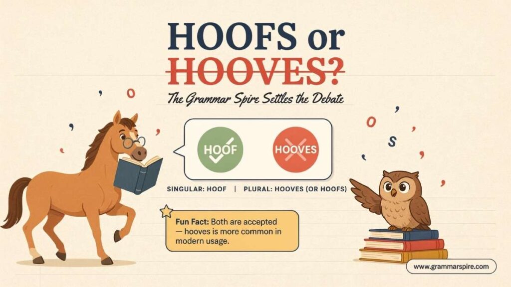 Hoofs or Hooves Which Spelling Is Correct?