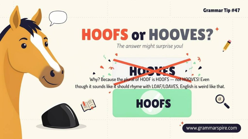 Hoof English Word Forms