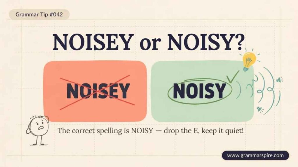 Noisey or Noisy Which Spelling Is Correct?
