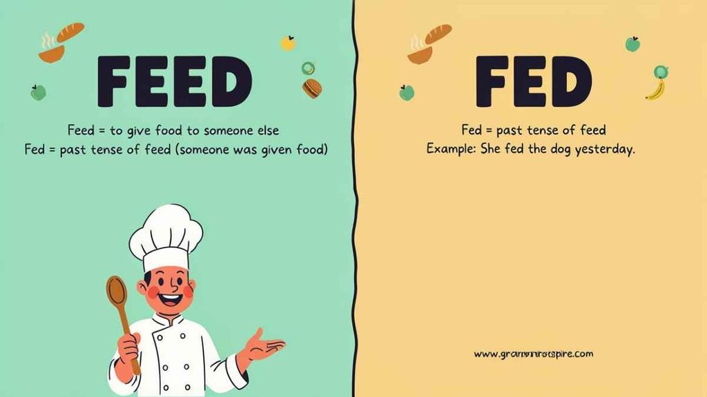 Feed vs Fed in Different Tenses