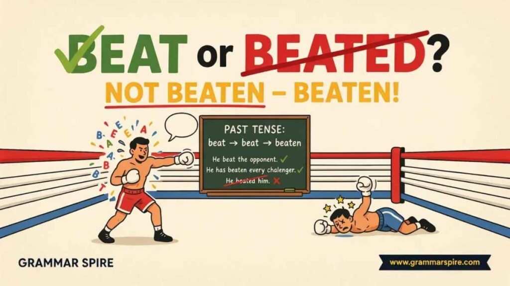 Beat or Beated Which spelling Is Correct?