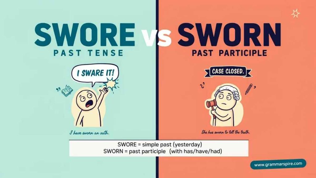 Swore Pronunciation and Sworn Pronunciation