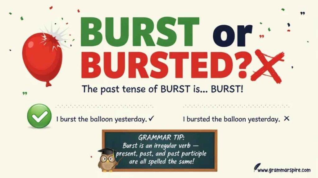 Burst or Bursted? Which One Is Correct?