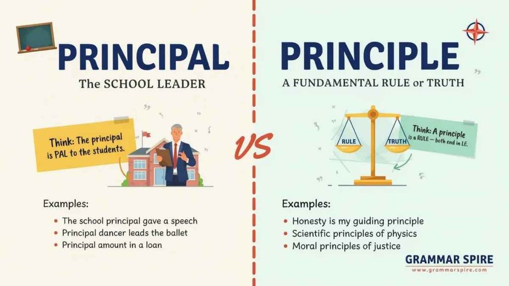 Principal vs Principle Key Distinctions