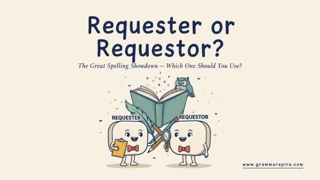 Requester or Requestor Which Spelling Is Correct?