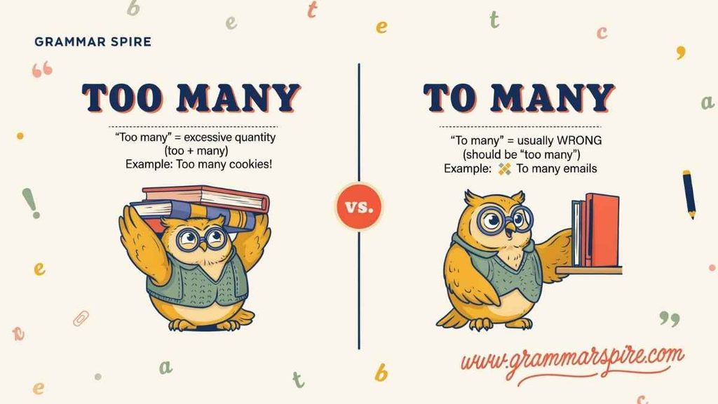 Common Mistakes With Too Many and To Many