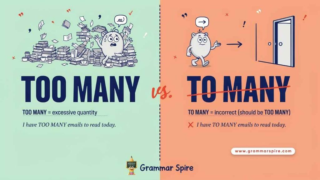 Key Differences Between Too Many and To Many