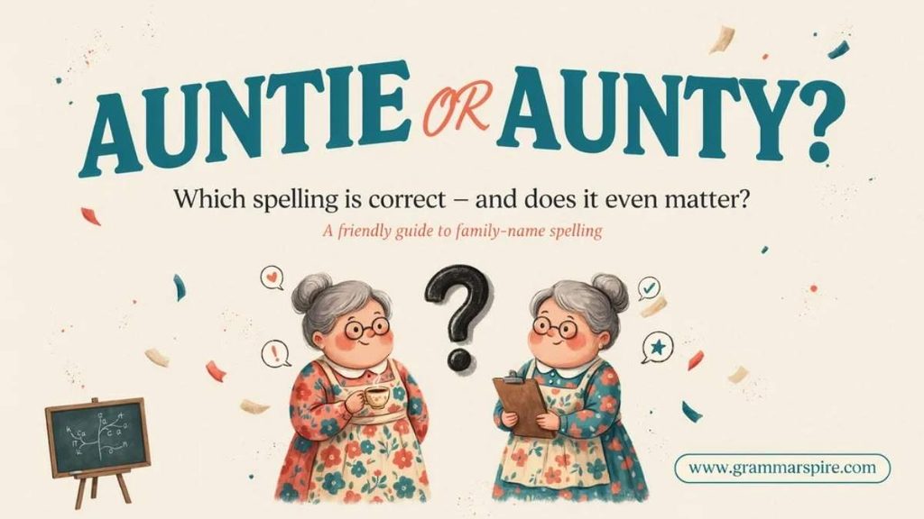 Auntie or Aunty in Everyday Sentences