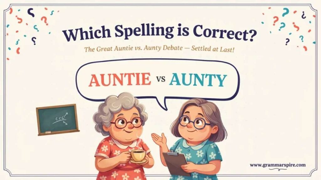 Auntie or Aunty Which Spelling Is Correct?
