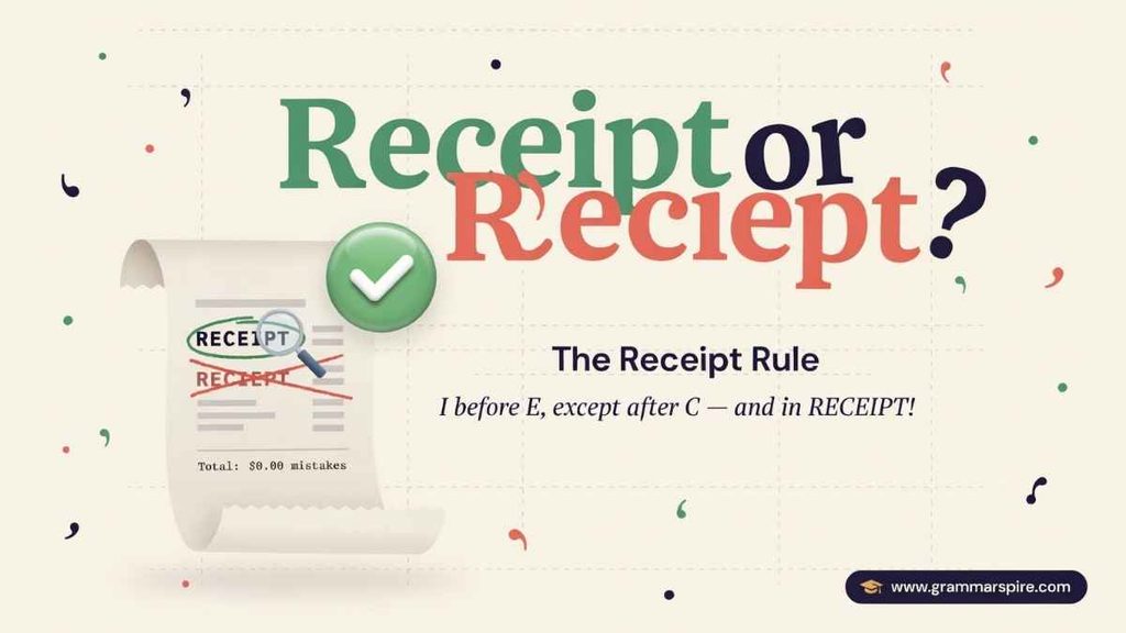 How Do You Spell Receipt Correctly?