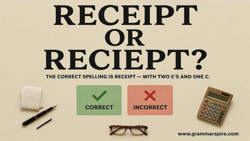 What Is the Plural of Receipt?