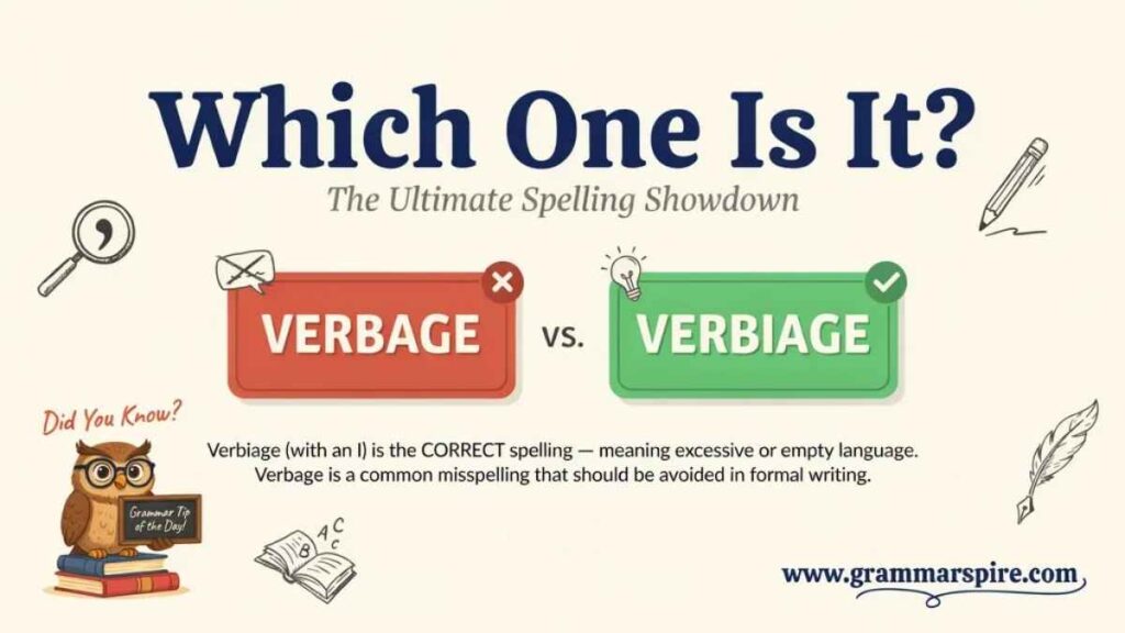Verbage or Verbiage Which Spelling Is Correct?