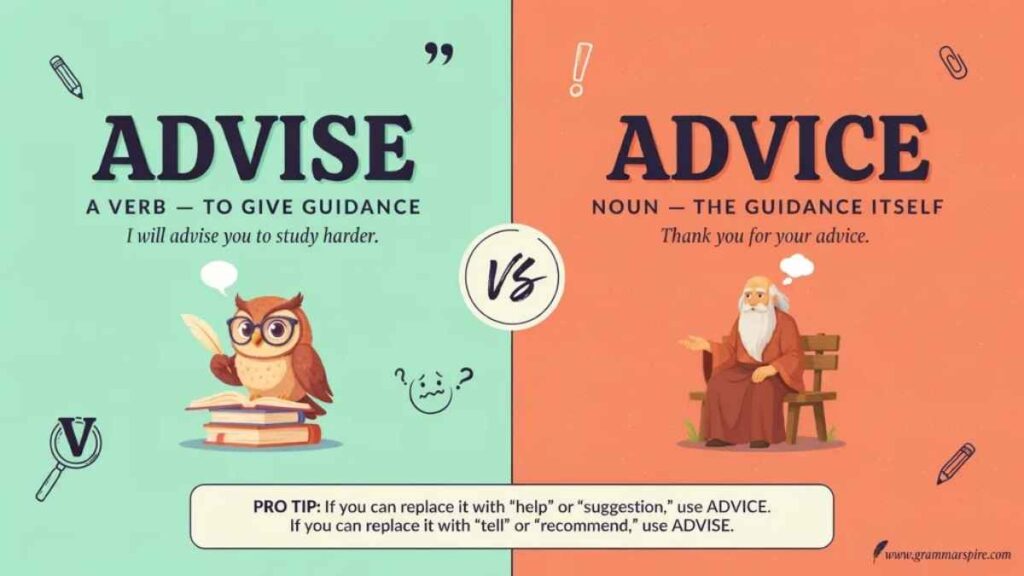 Advise or Advice which spelling is correct?