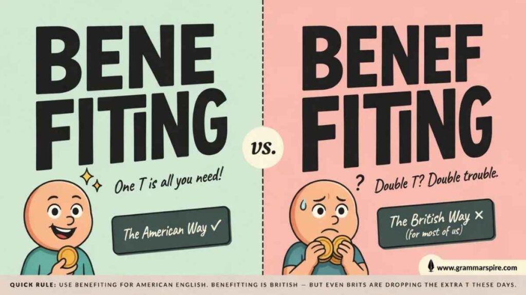 Benefiting or Benefitting Which Spelling Is Correct?