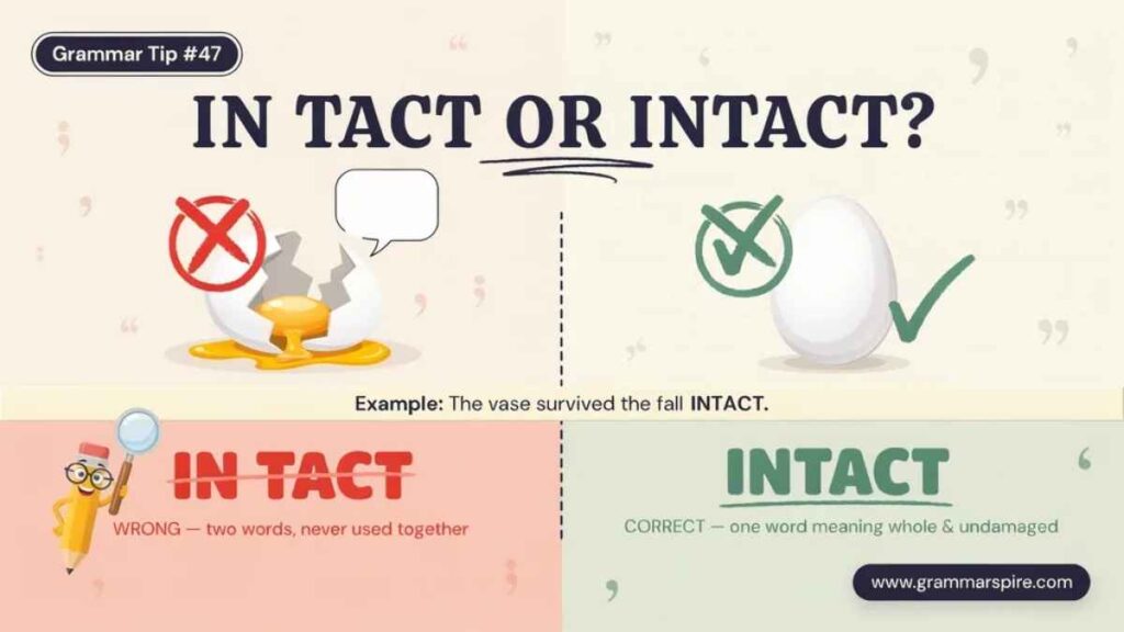 In Tact or Intact Which Spelling Is Correct?