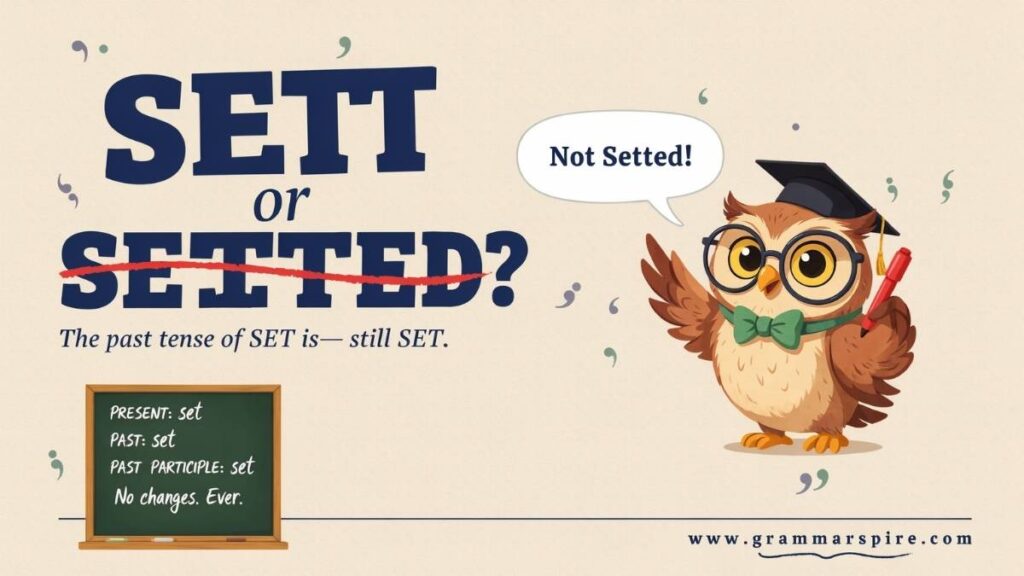 Set or Setted Which Is Correct?